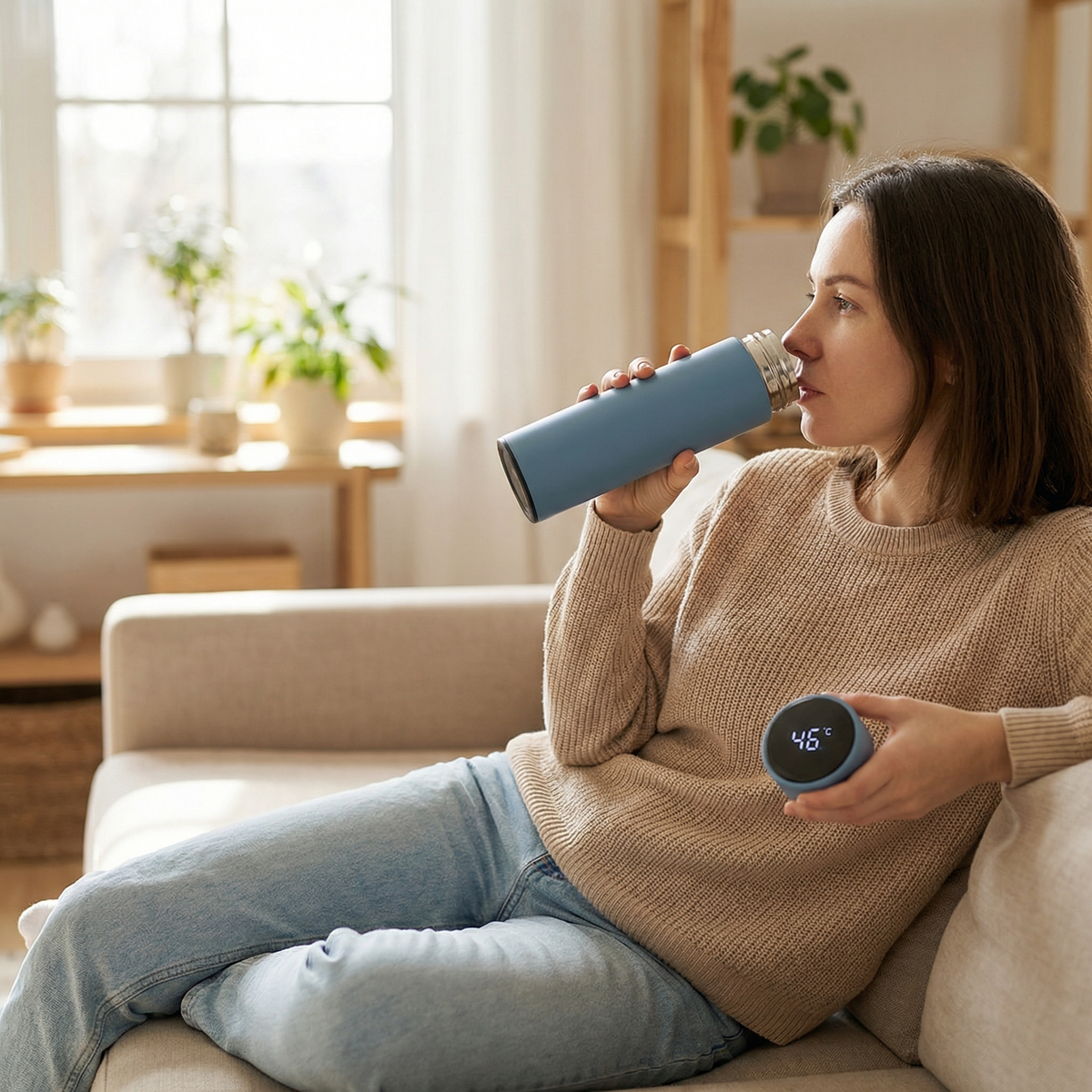 Thermia - Thermos intelligent avec affichage LED