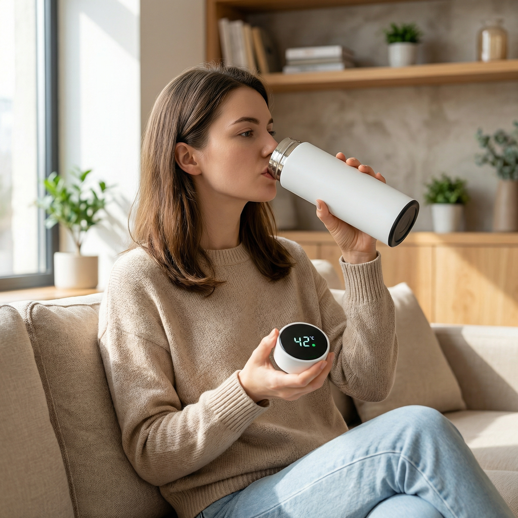 Thermia - Thermos intelligent avec affichage LED