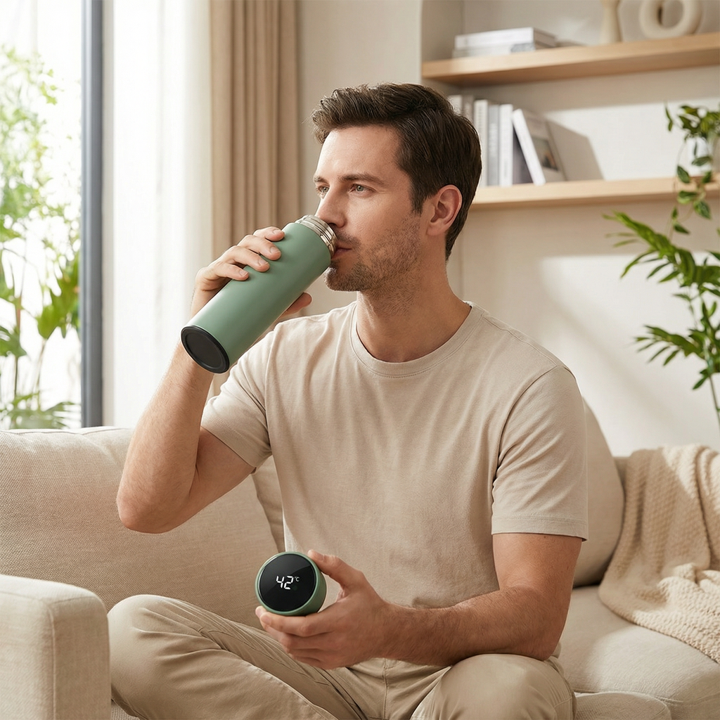 Thermia - Thermos intelligent avec affichage LED